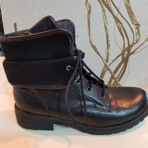 B.O.C. Saturn II Fold-Over Ankle Boots Black